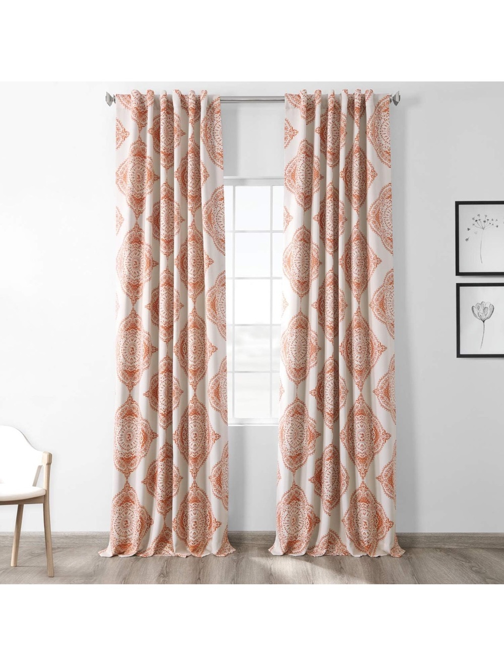 HPD Half Price Drapes Henna Geometric Curtains 50x84 Set of 2